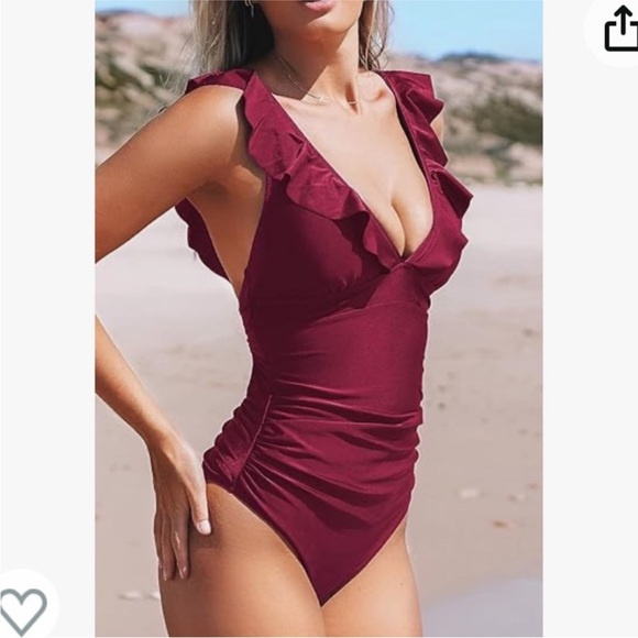 Cupshe Ruffled Swin Suit sz XL - Picture 3 of 11